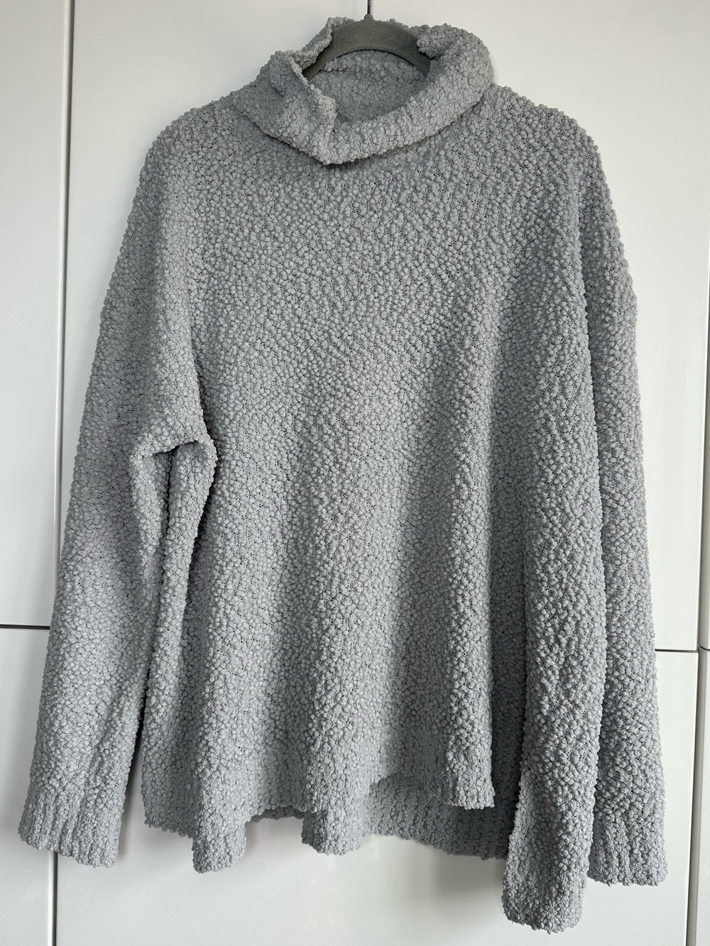 Joseph A. Chunky Knit Chenille Sweater Turtleneck Gray Size XL Soft Cozy